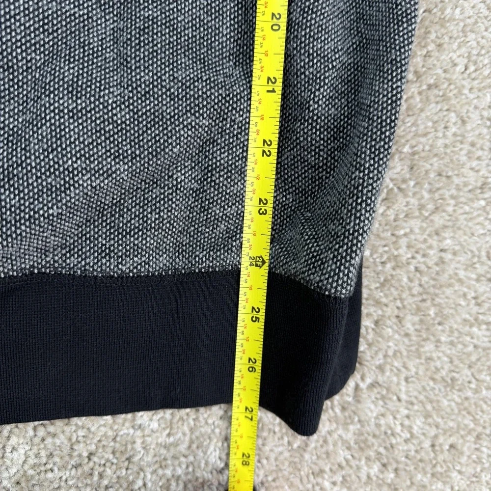 Banana Republic Sweater Mens Large Gray Cotton Polyester Mock Neck Pullover